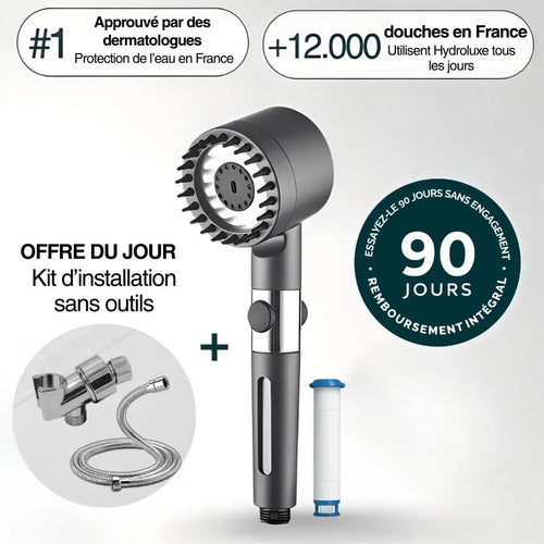 HYDROLUXE™ – Pommeau de douche filtrant